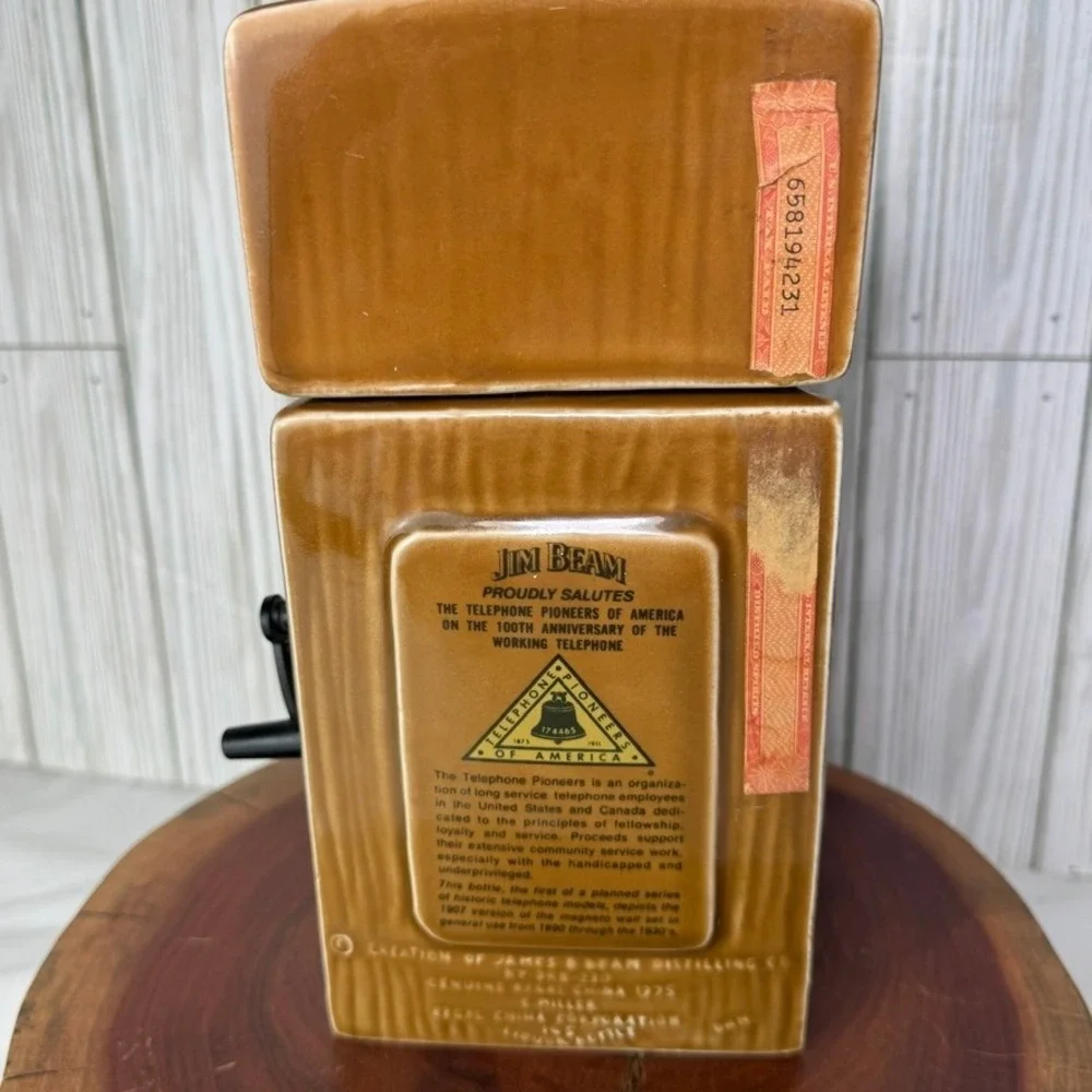 Vintage Jim‎ Beam 1975 Telephone Decanter Regal China 100th Anniversary Empty